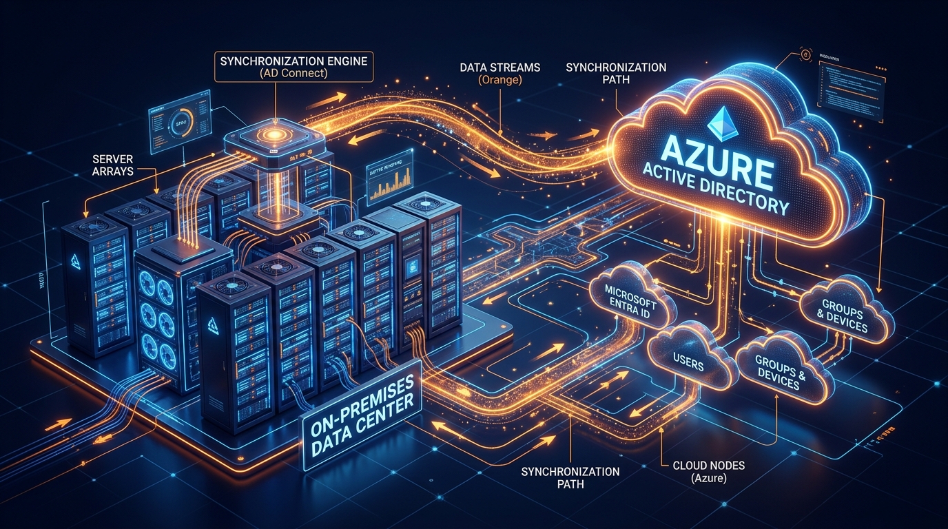 3D Data Center and Azure Active Directory Synchronization Visualizer